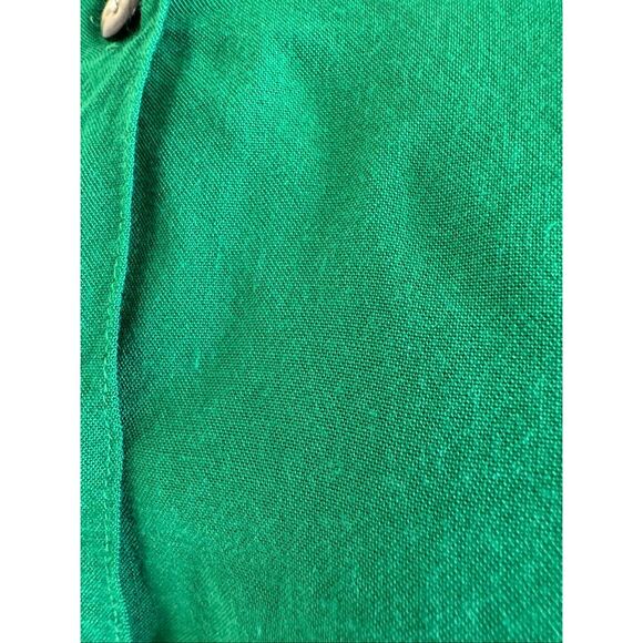 American Vintage women’s button up emerald green collared long sleeve Large 14 - Picture 4 of 4
